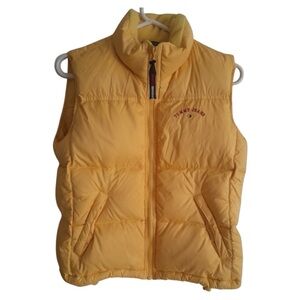 Tommy Hilfiger yellow puffer kids vest medium size